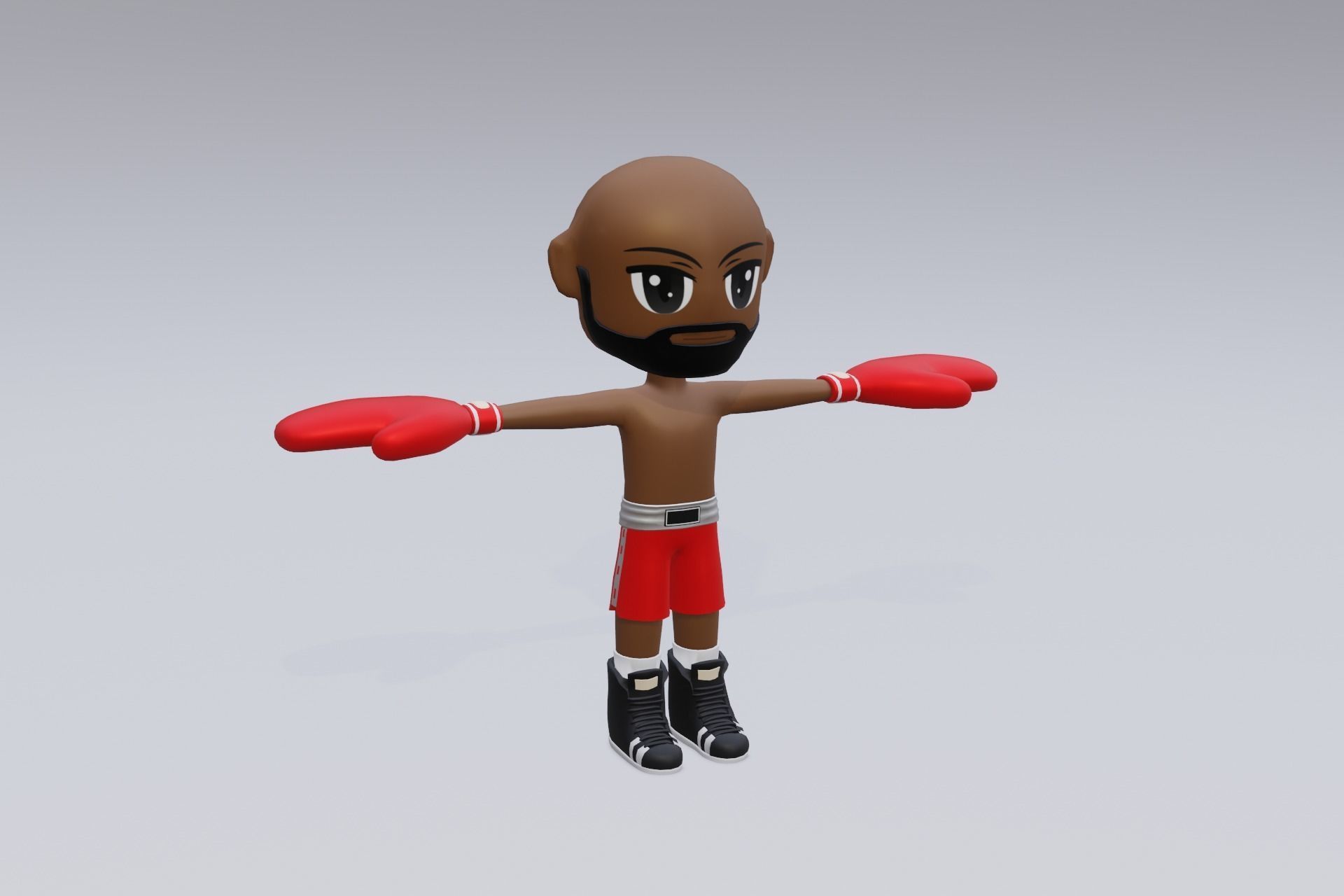 Lowpoly male Boxer - 36 models vol 01 Low-poly 3D model_6