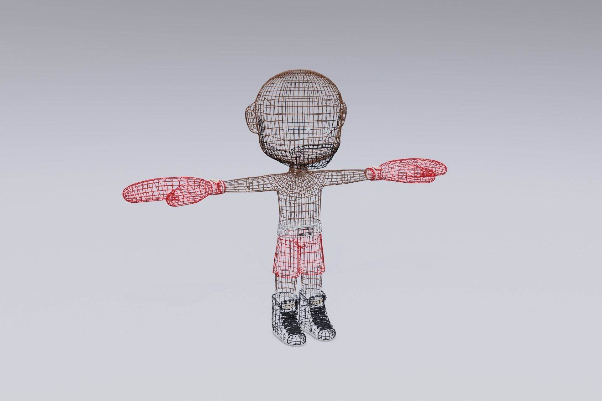 Lowpoly male Boxer - 36 models vol 01 Low-poly 3D model_7