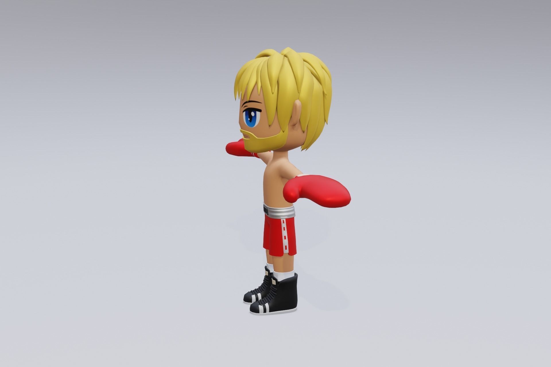 Lowpoly male Boxer - 36 models vol 01 Low-poly 3D model_5