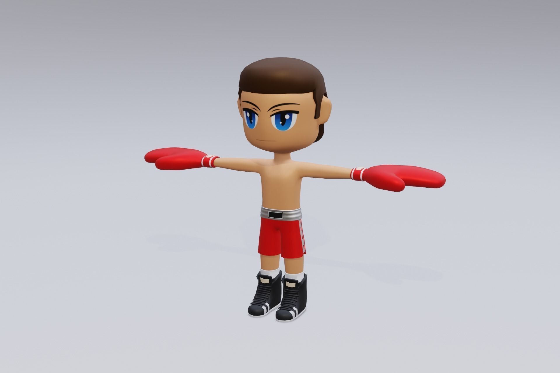 Lowpoly male Boxer - 36 models vol 01 Low-poly 3D model_3