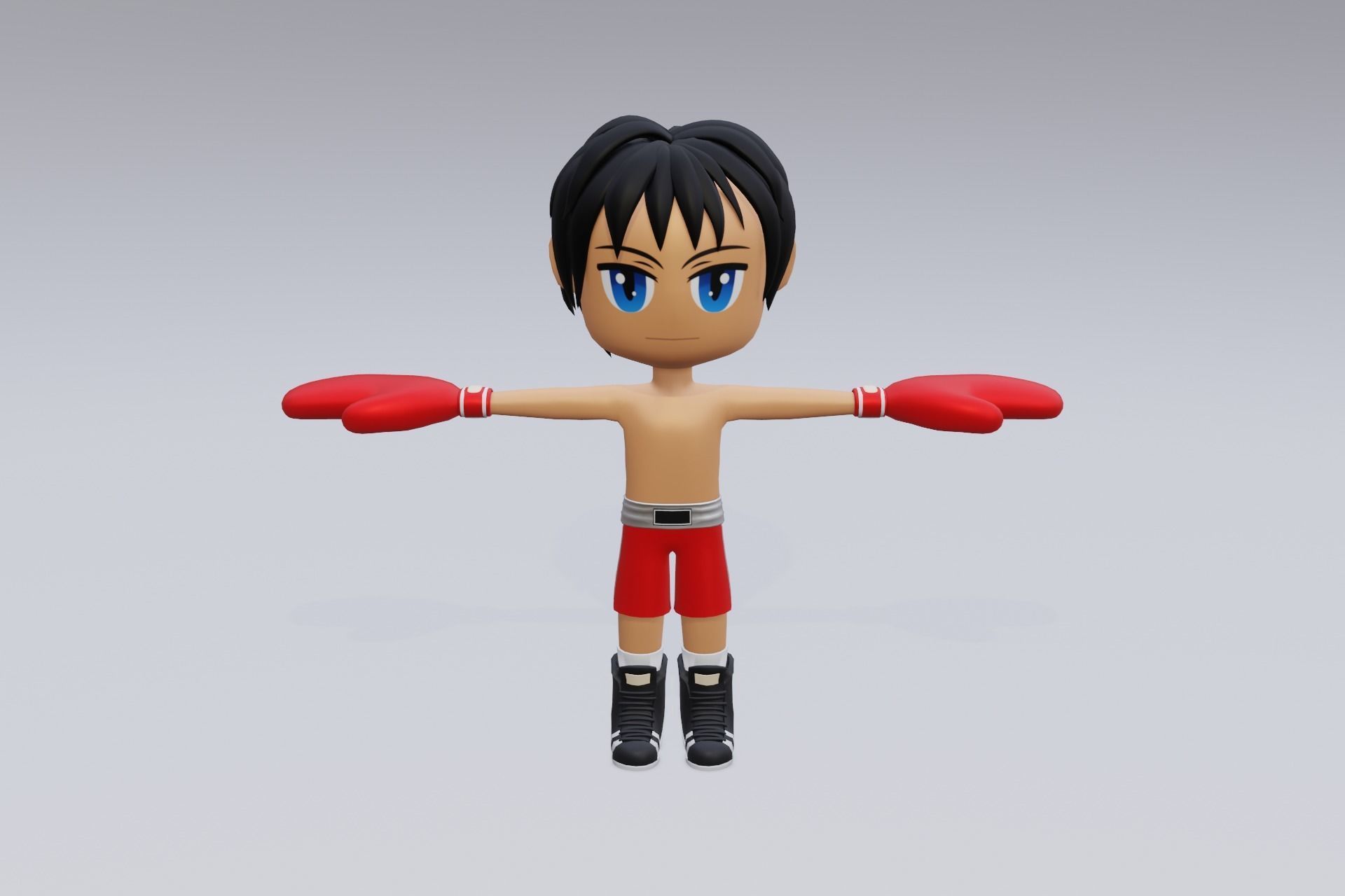 Lowpoly male Boxer - 36 models vol 01 Low-poly 3D model_2