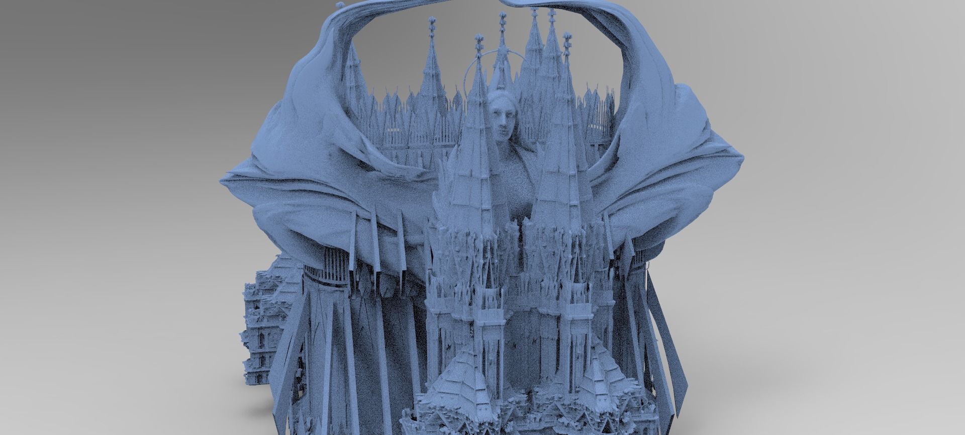 Angelic Cathedral High Rise Mass structure 10 3D model_1