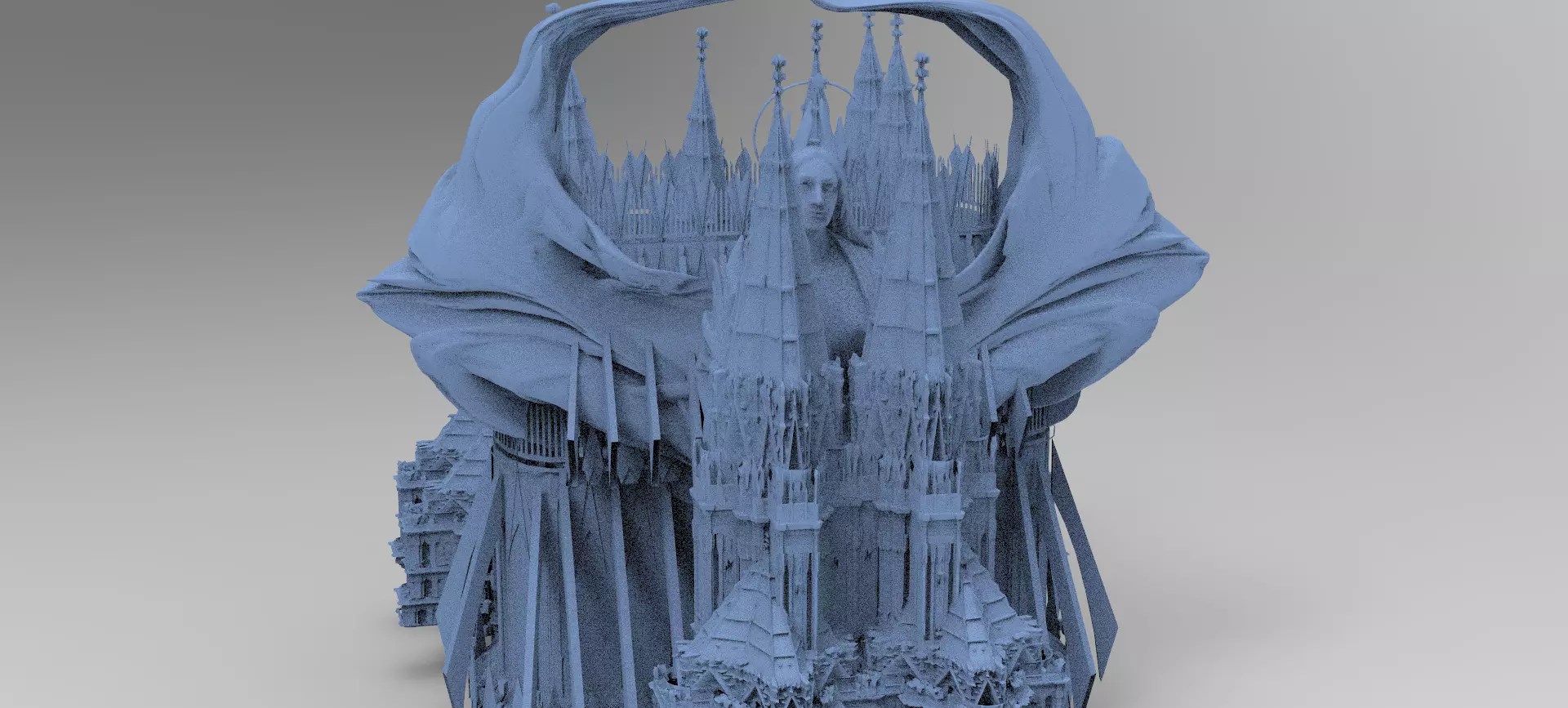 Angelic Cathedral High Rise Mass structure 10 3D model_0