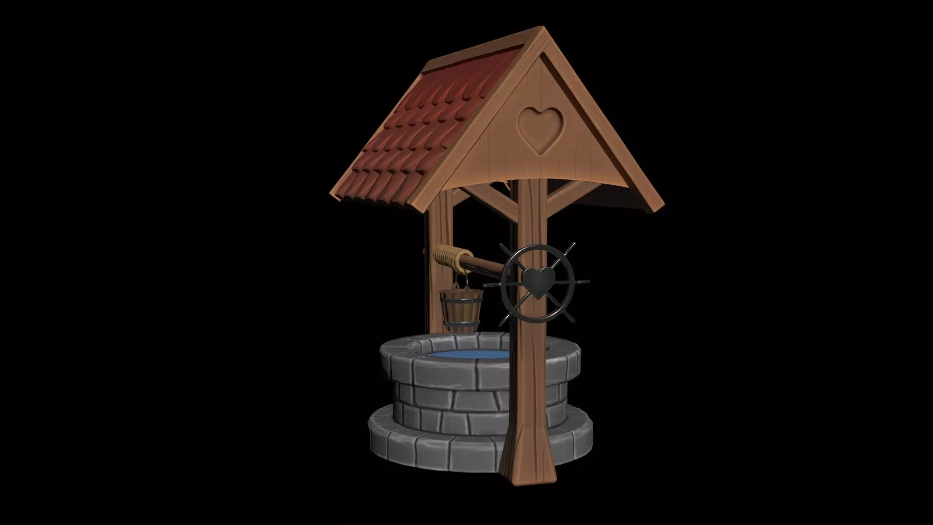 Stylized Water well 3D model