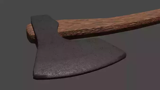 Axe 3d model Low-poly
