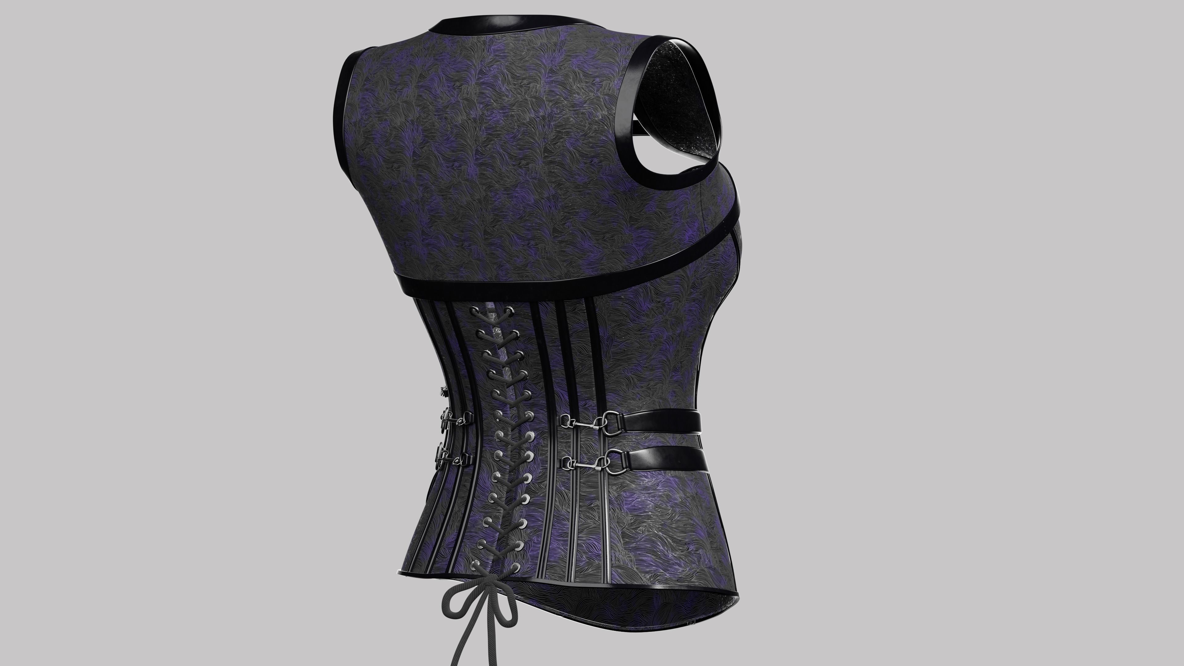 Corset v3 Low-poly 3D model_2
