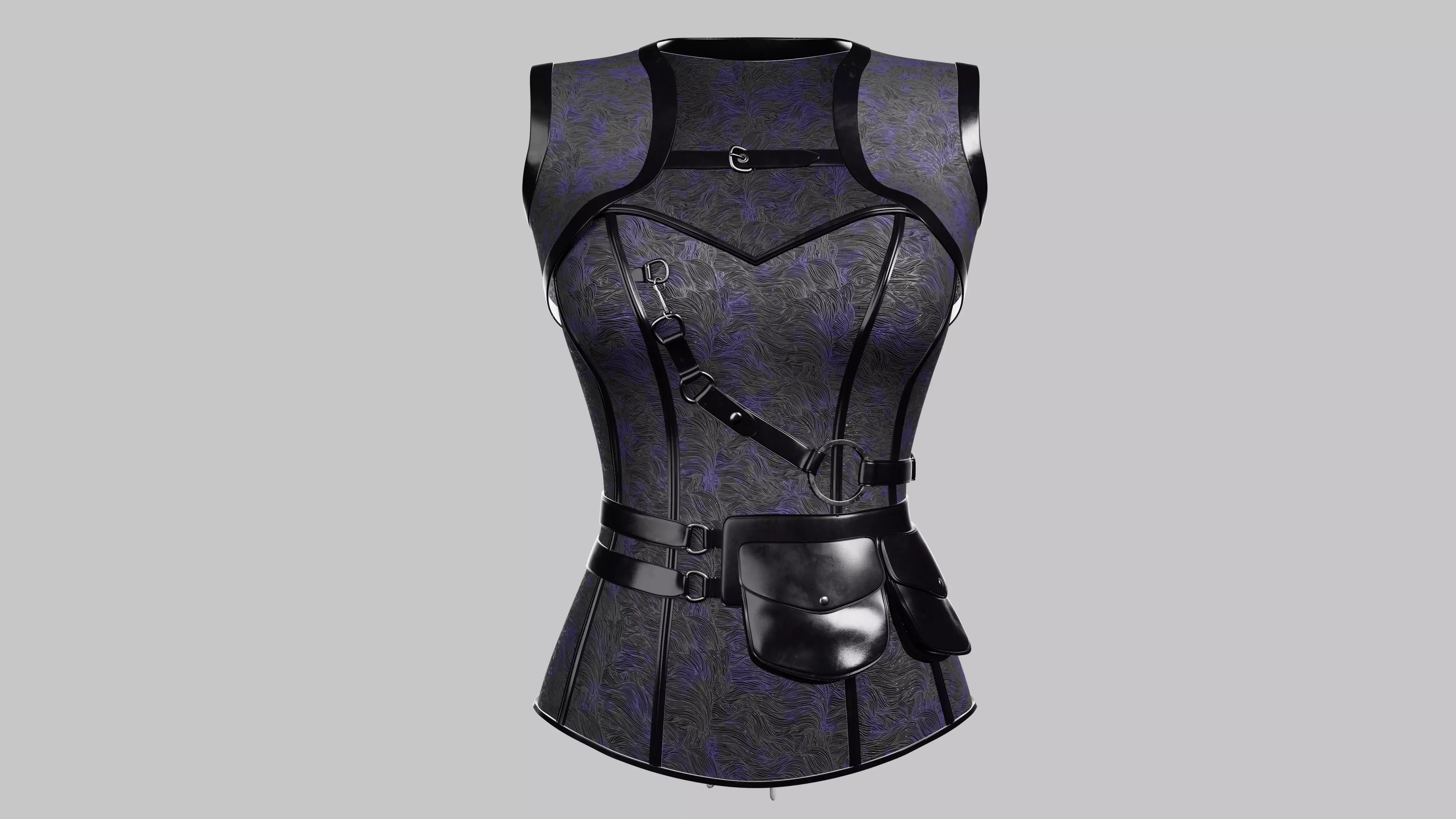 Corset v3 Low-poly 3D model_0