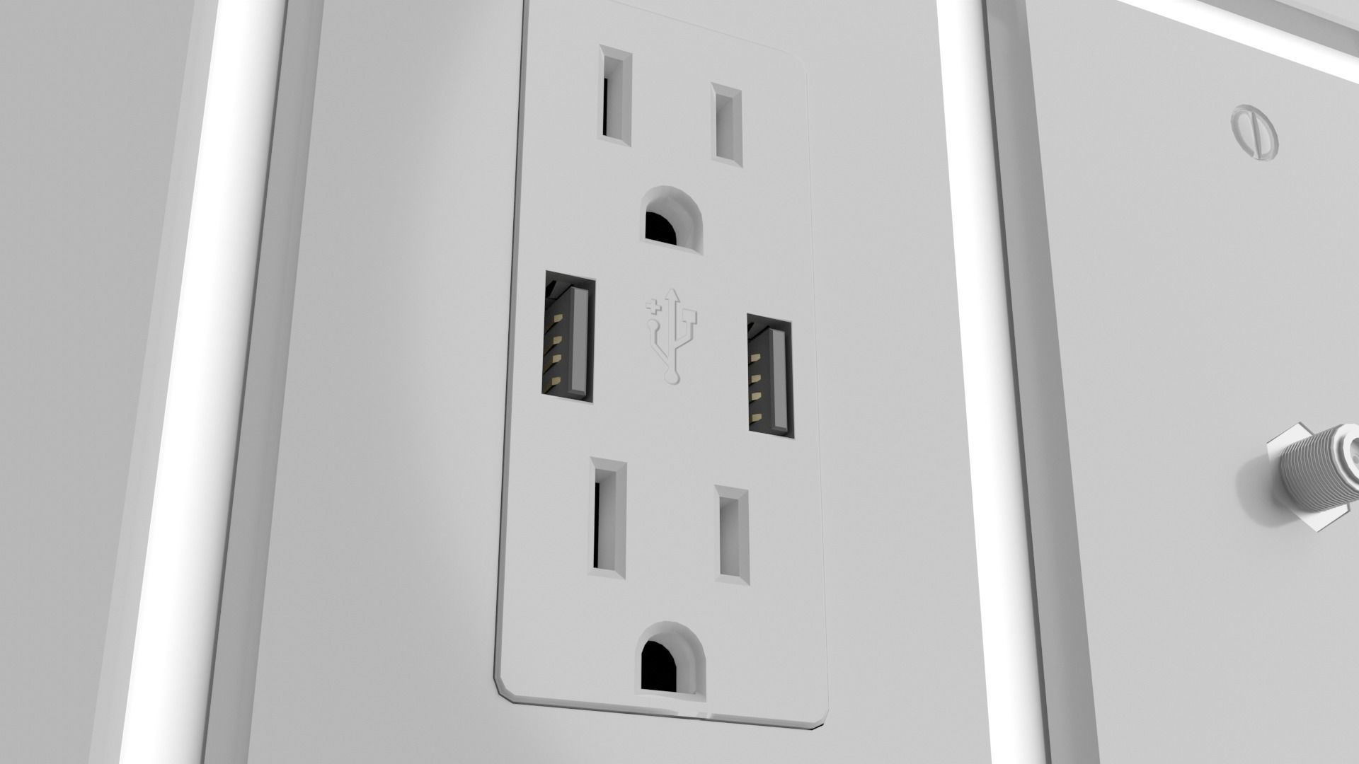 Light switches and outlets High Poly AND Low Poly pack 2 Low-poly 3D model_10
