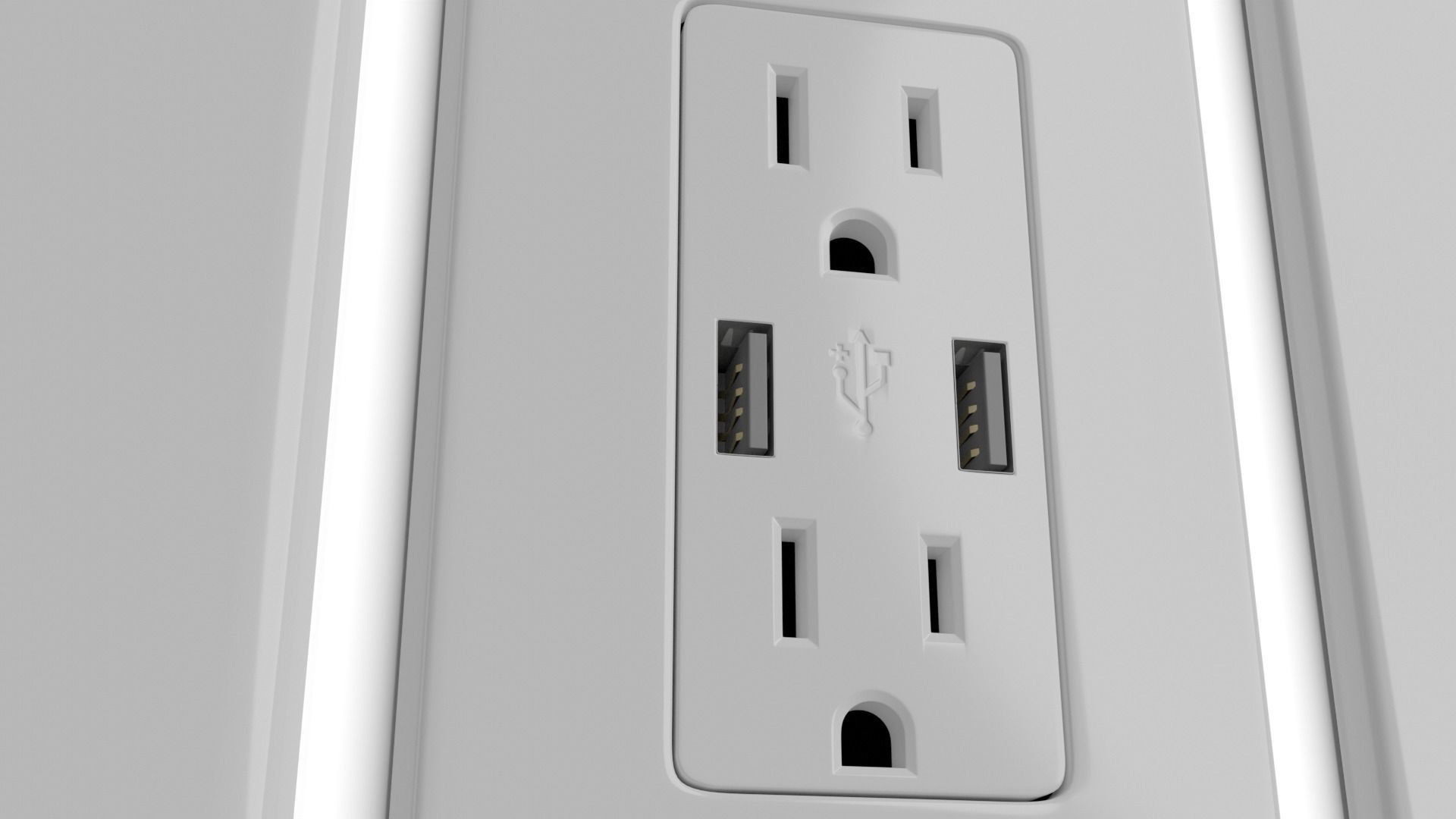 Light switches and outlets High Poly AND Low Poly pack 2 Low-poly 3D model_23