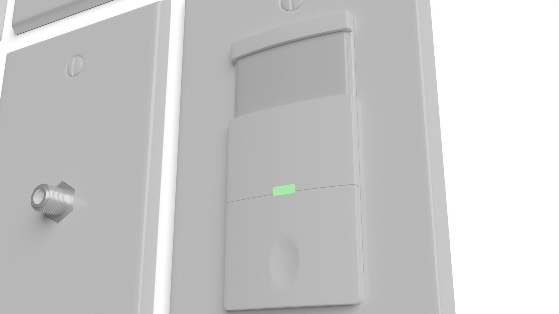 Light switches and outlets High Poly AND Low Poly pack 2 Low-poly 3D model_25