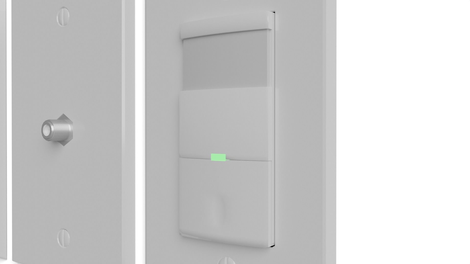 Light switches and outlets High Poly AND Low Poly pack 2 Low-poly 3D model_12