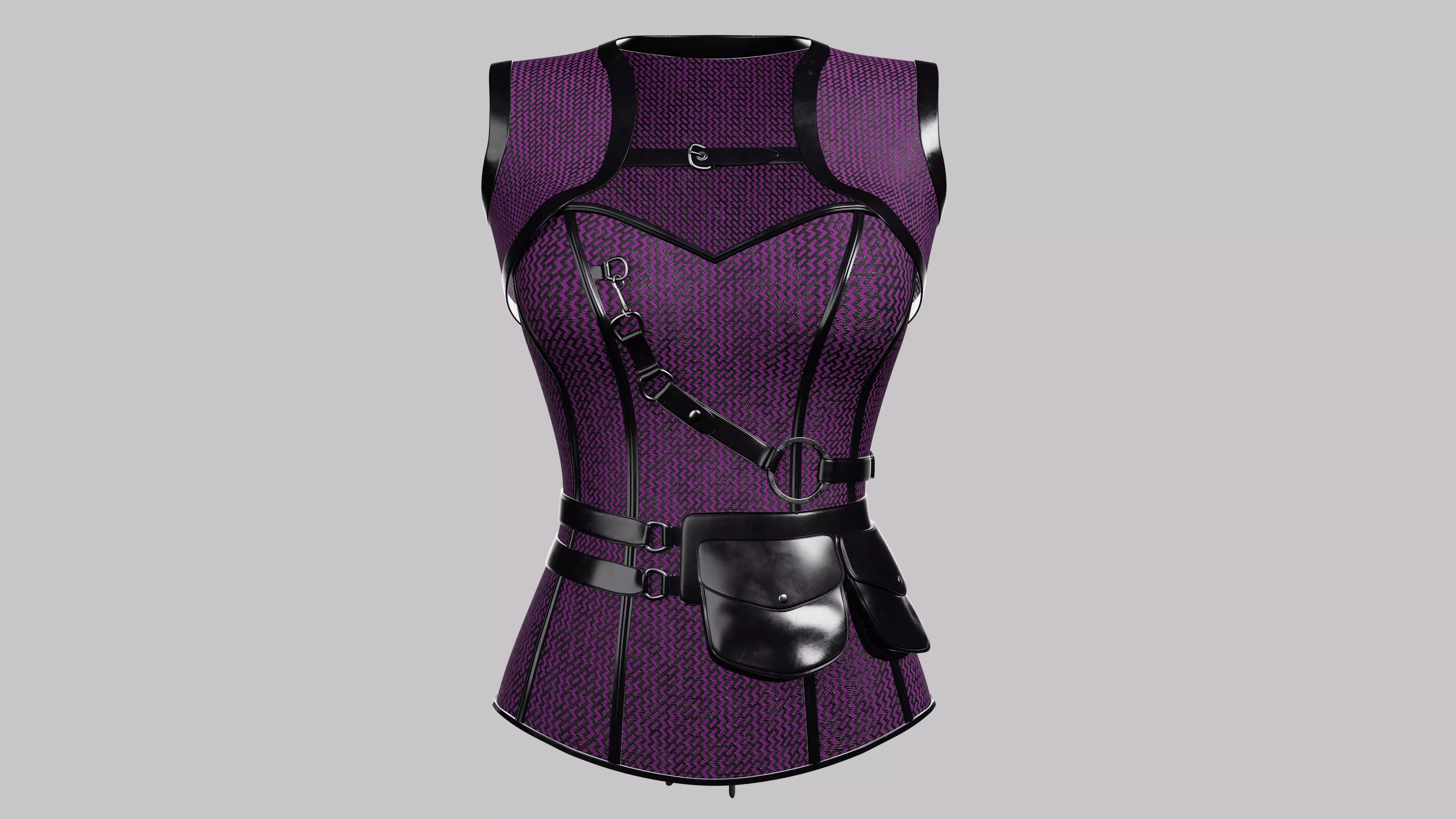 Corset v4 Low-poly 3D model_0