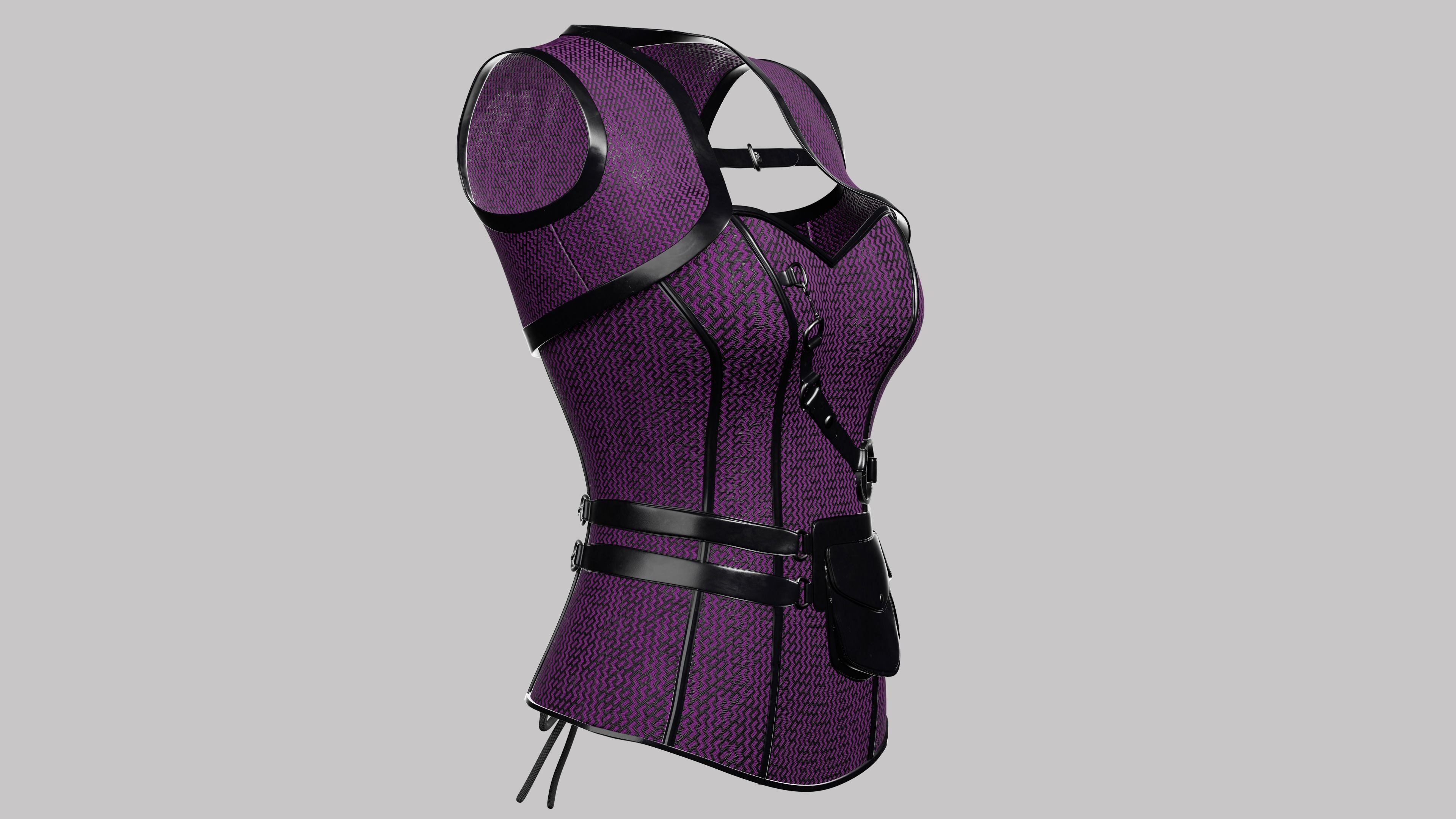 Corset v4 Low-poly 3D model_1