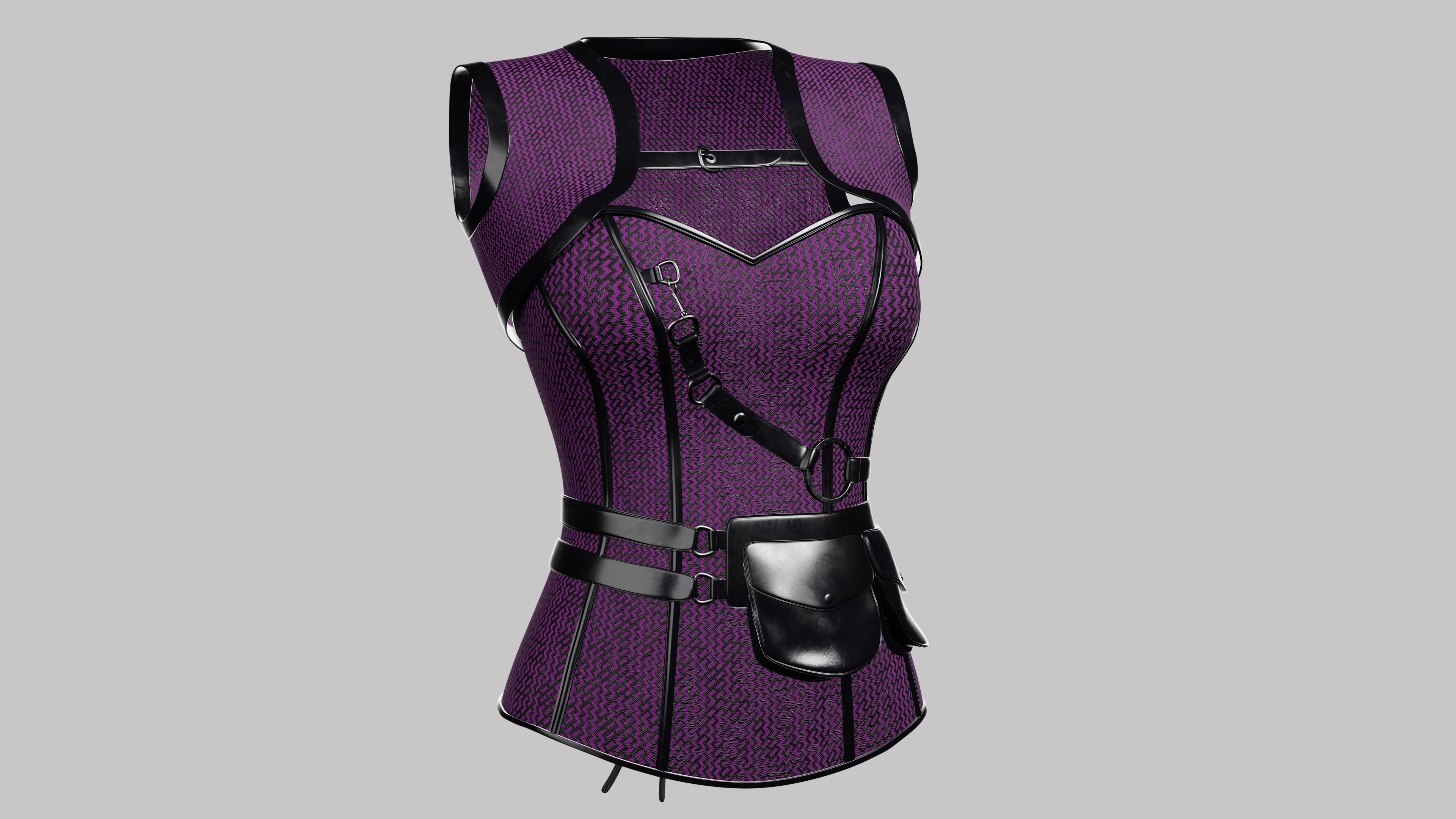 Corset v4 Low-poly 3D model_8
