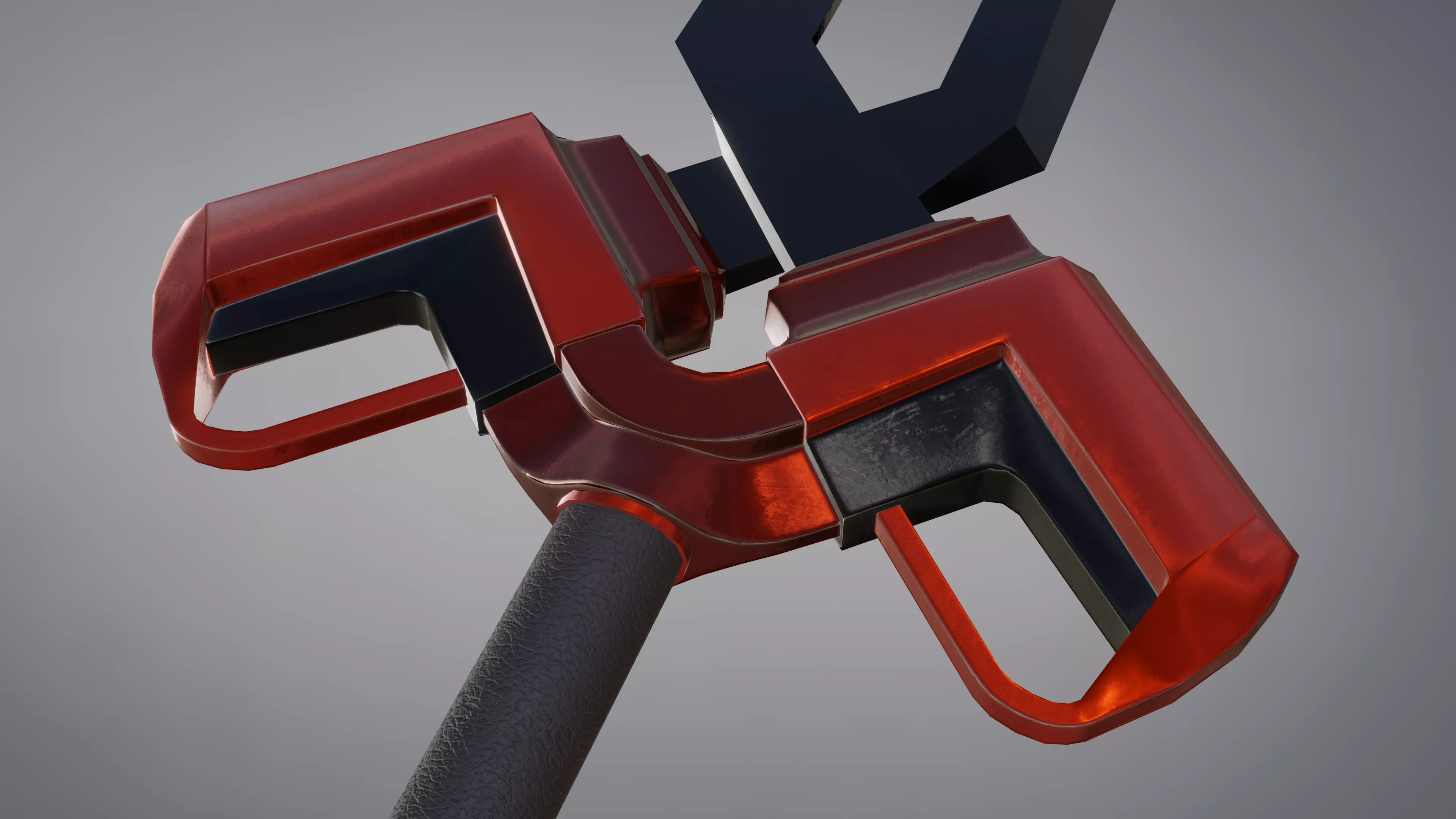 Wattled sword Low-poly 3D model