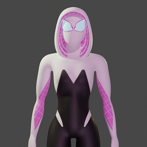 Spidergwen spider - woman Low-poly 3D model