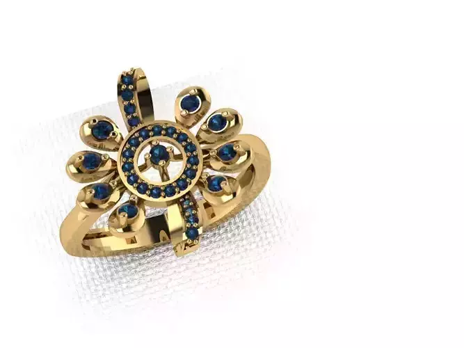 ring6 gold ring with sapphires