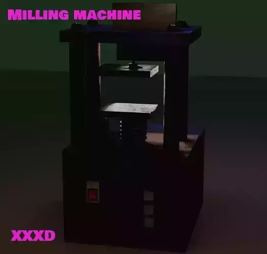 Press mechanism Low-poly 3D model
