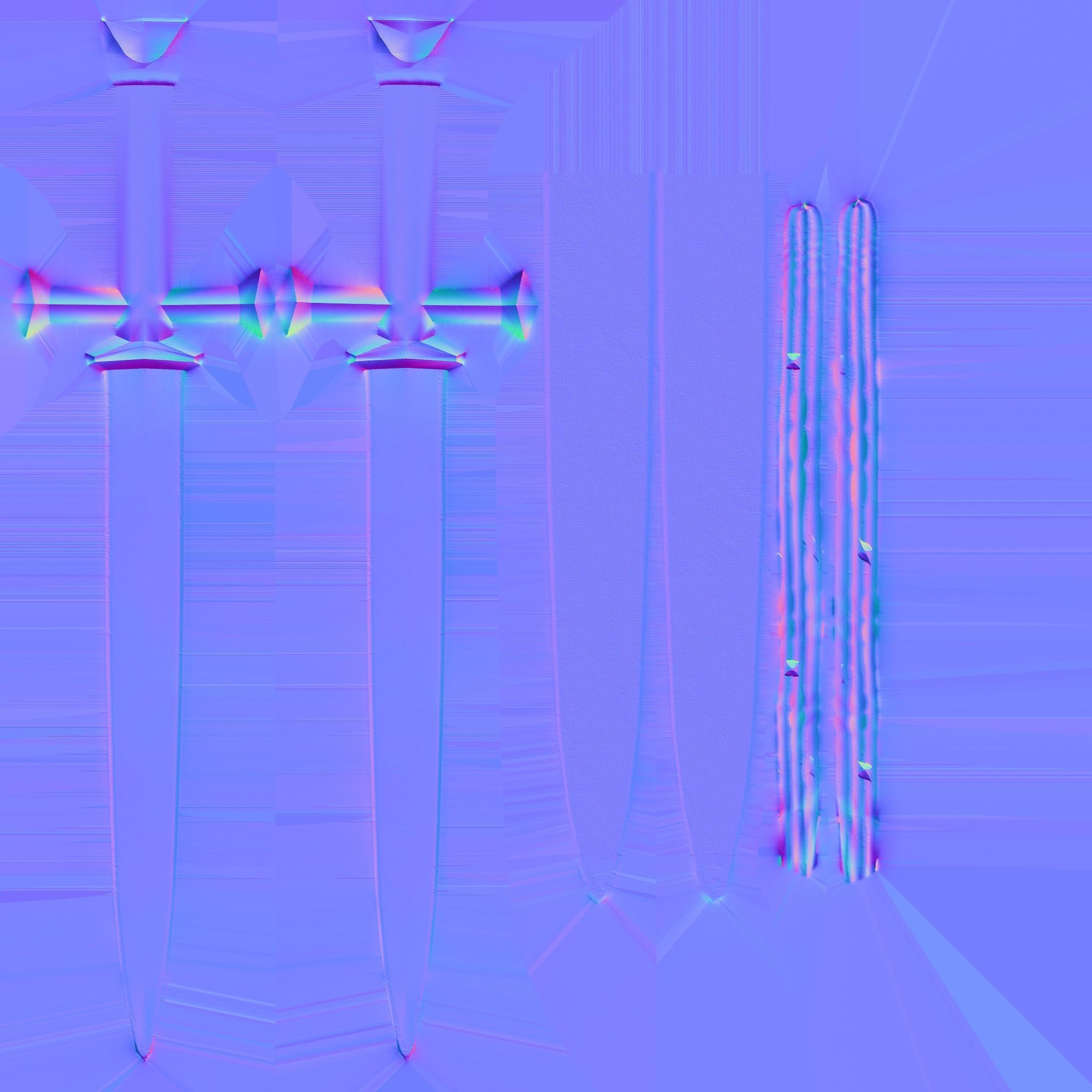 Knights Dagger Belt Accessory Low-poly 3D model_10