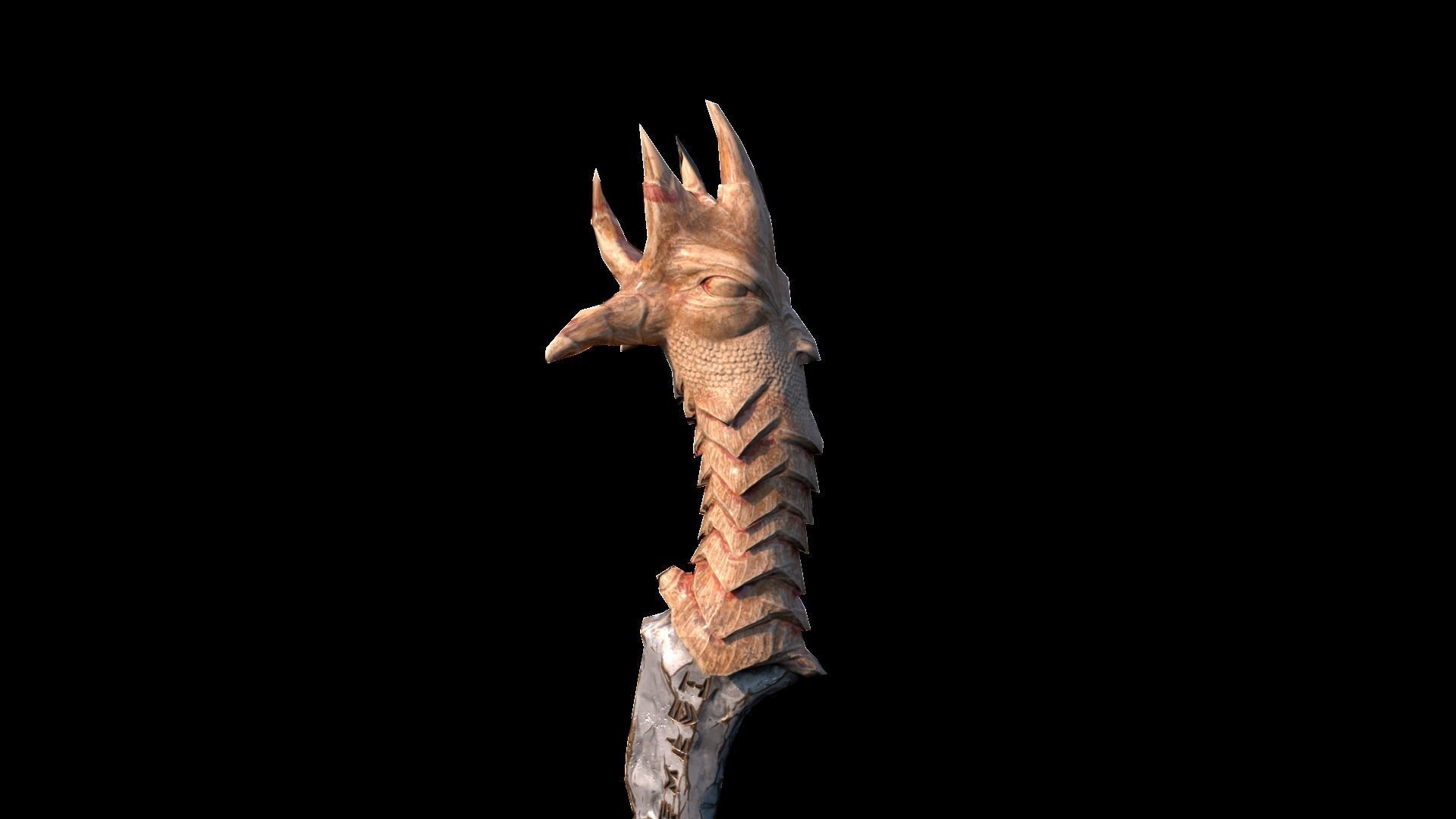 King Dagger Low-poly 3D model_3