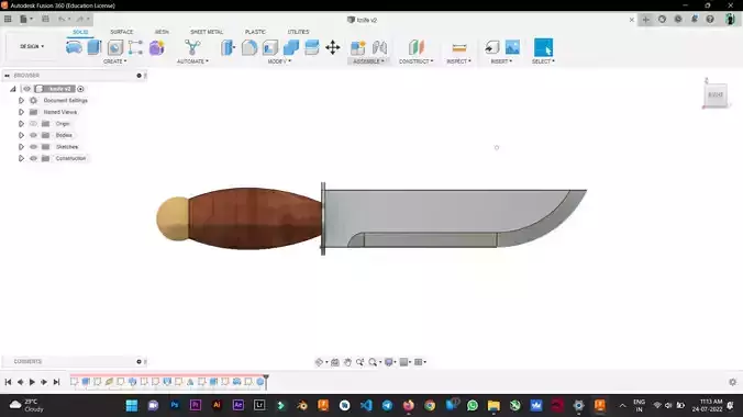 A Knife on computer screen