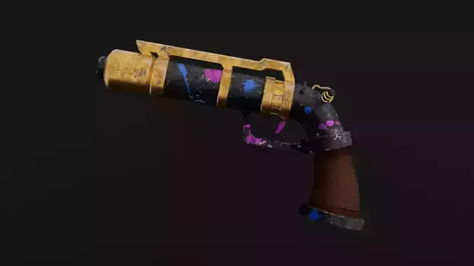 Jinx Gun Low-poly 3D model
