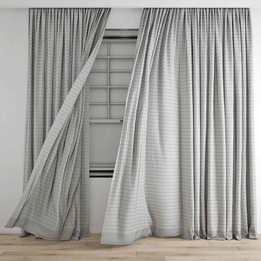 Curtain 368 Wind blowing 10 3D model_3