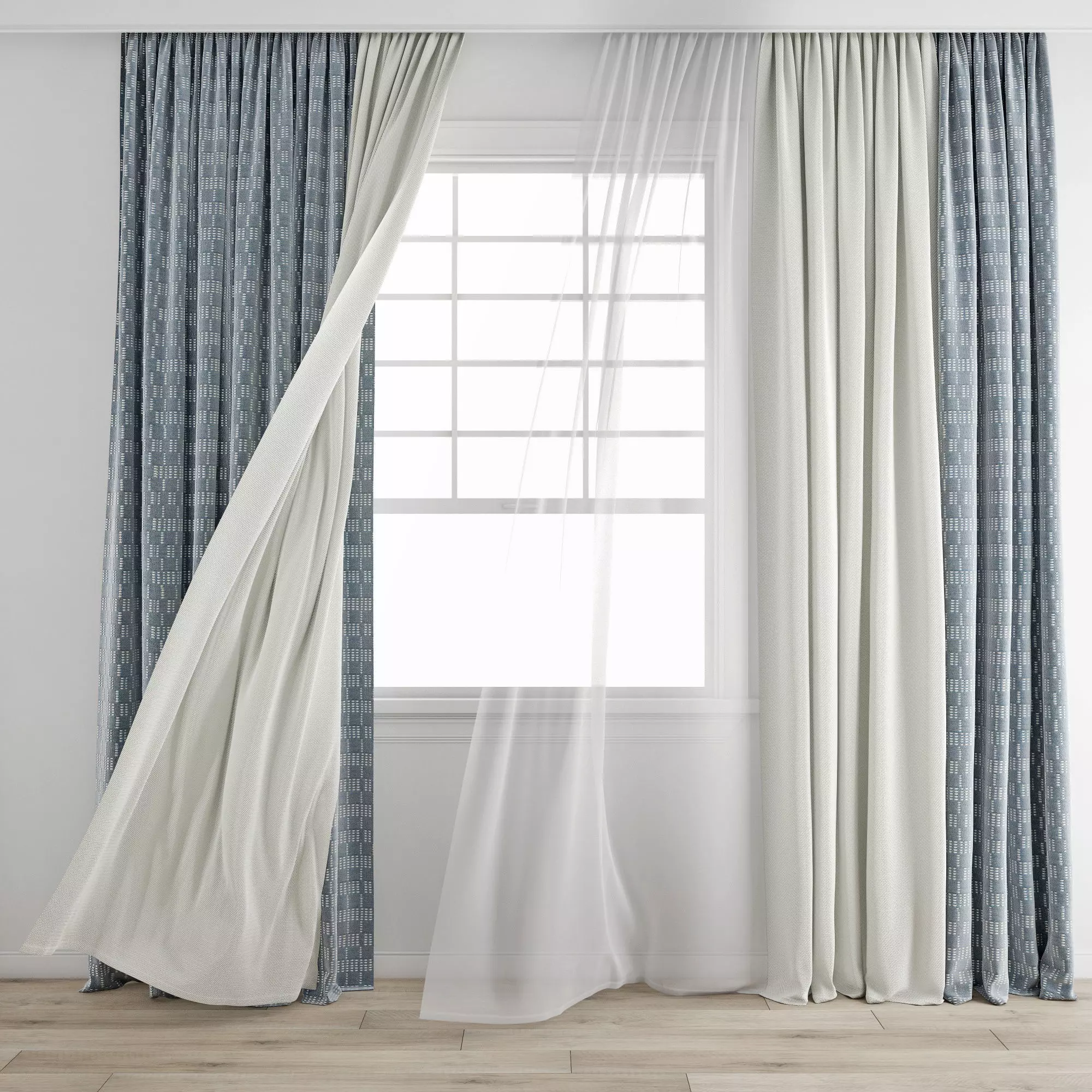 Curtain 368 Wind blowing 10 3D model_0