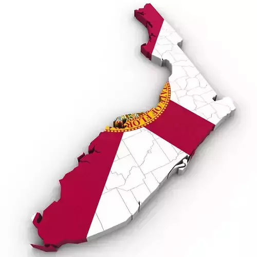 Florida Political Map 3D model