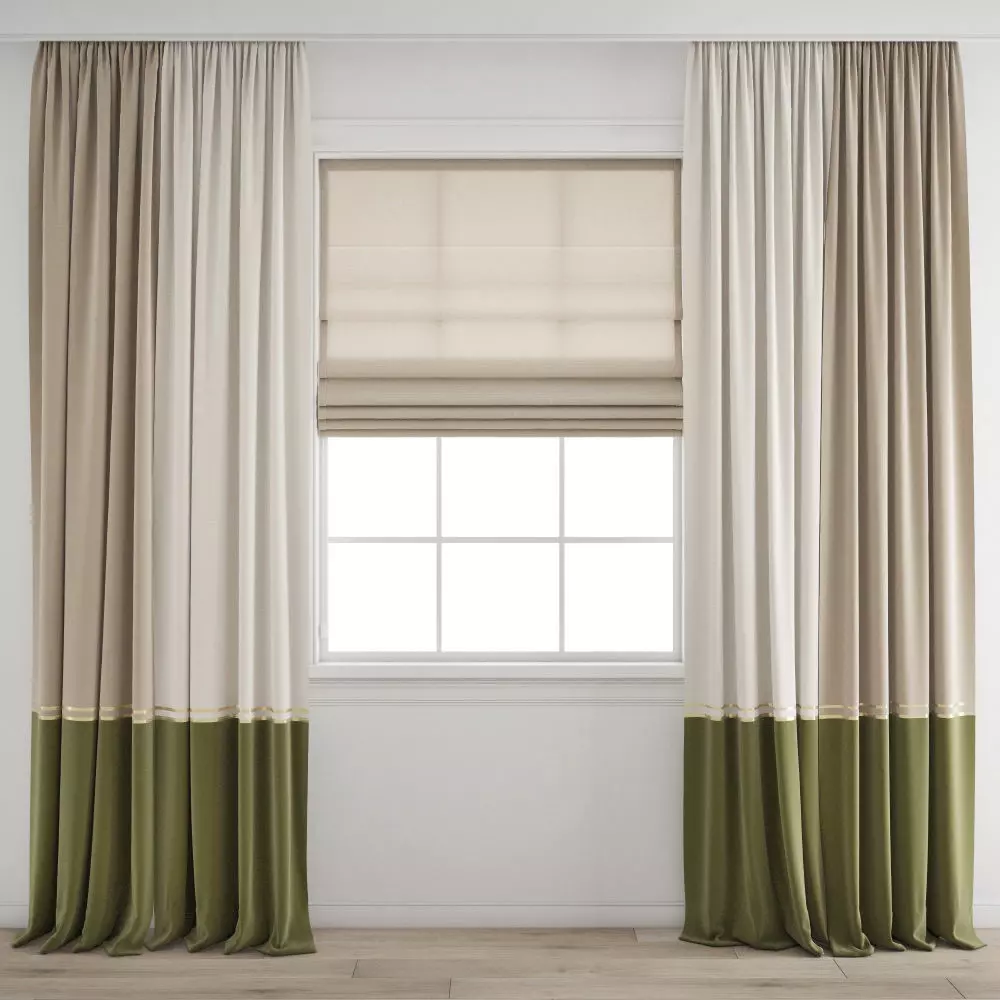 Curtain 370 3D model_0