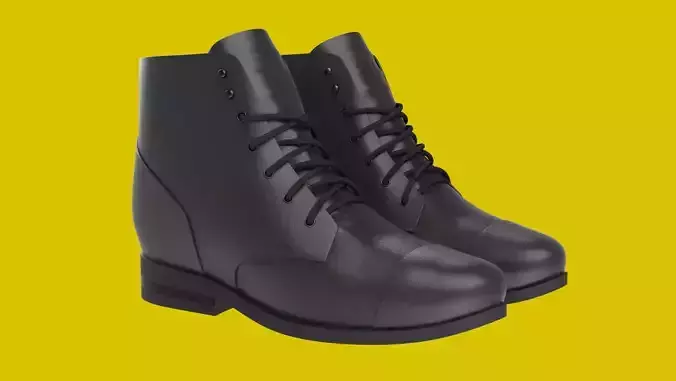Leather Shoe Boot 3D model