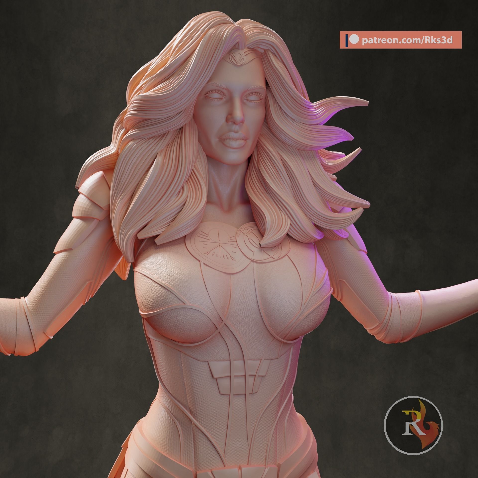 Thena Angelina Jolie 3D print model_7