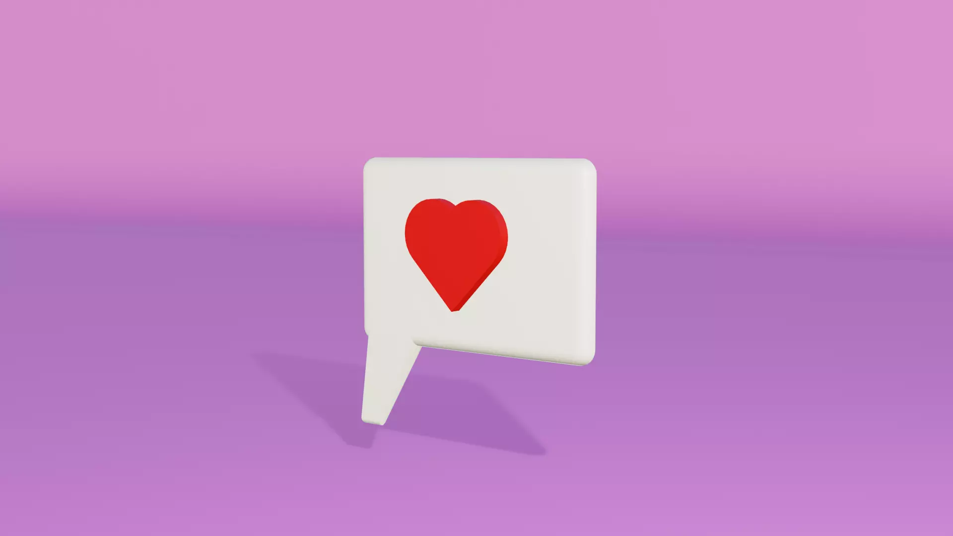 message with love sign 3D print model
