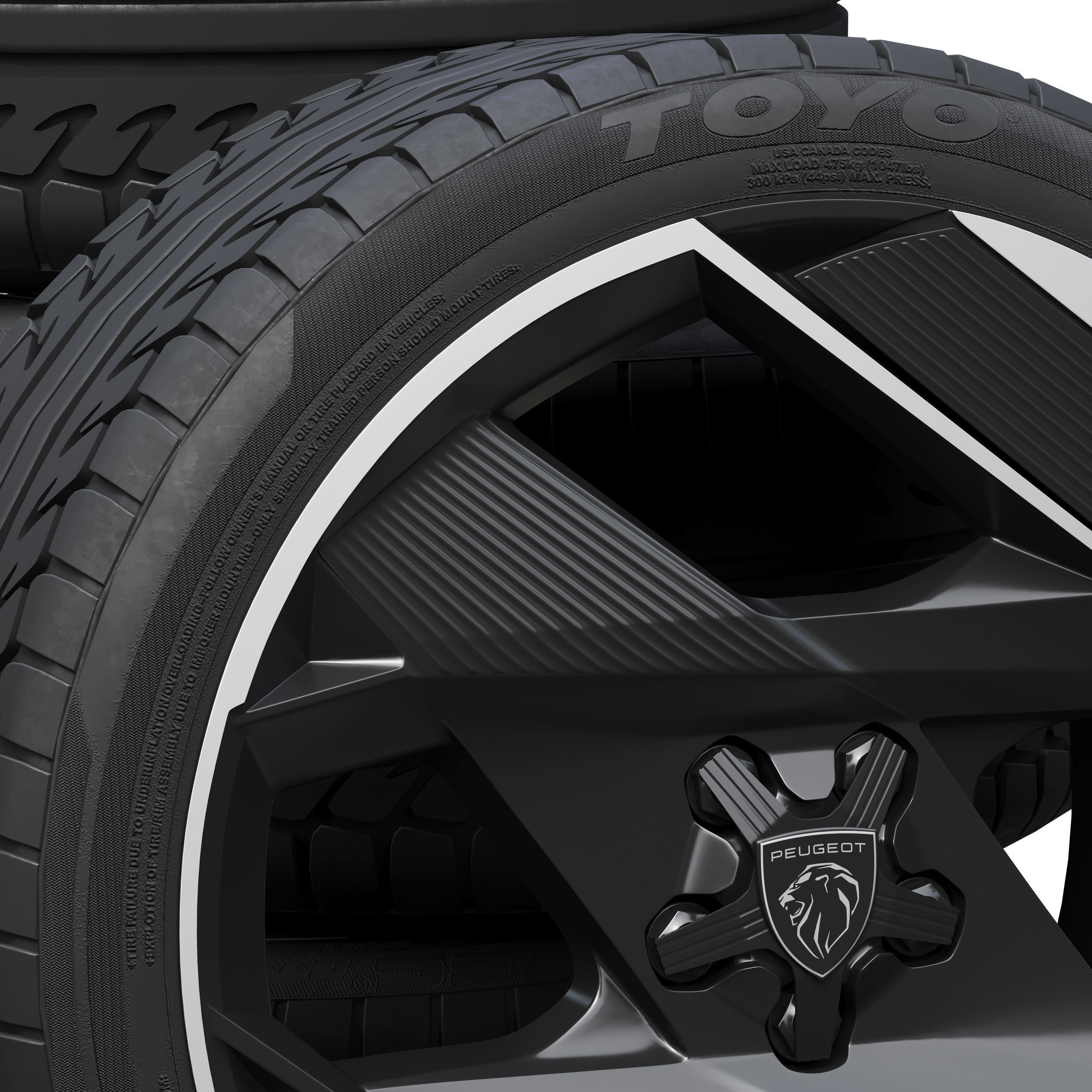 Peugeot wheels 3D model_3