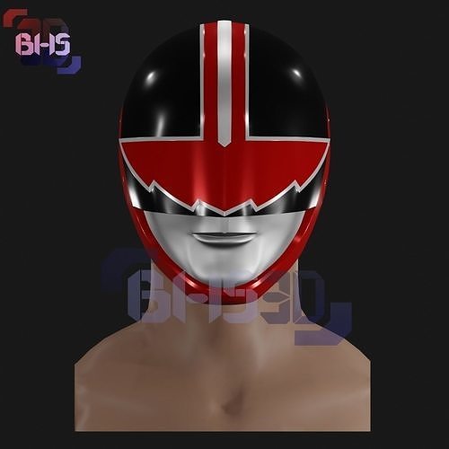 Quantum Red Ranger helmet 3D print model
