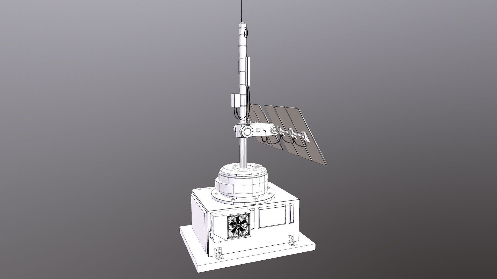 Solar Panel 3D Model Low-poly 3D model_32