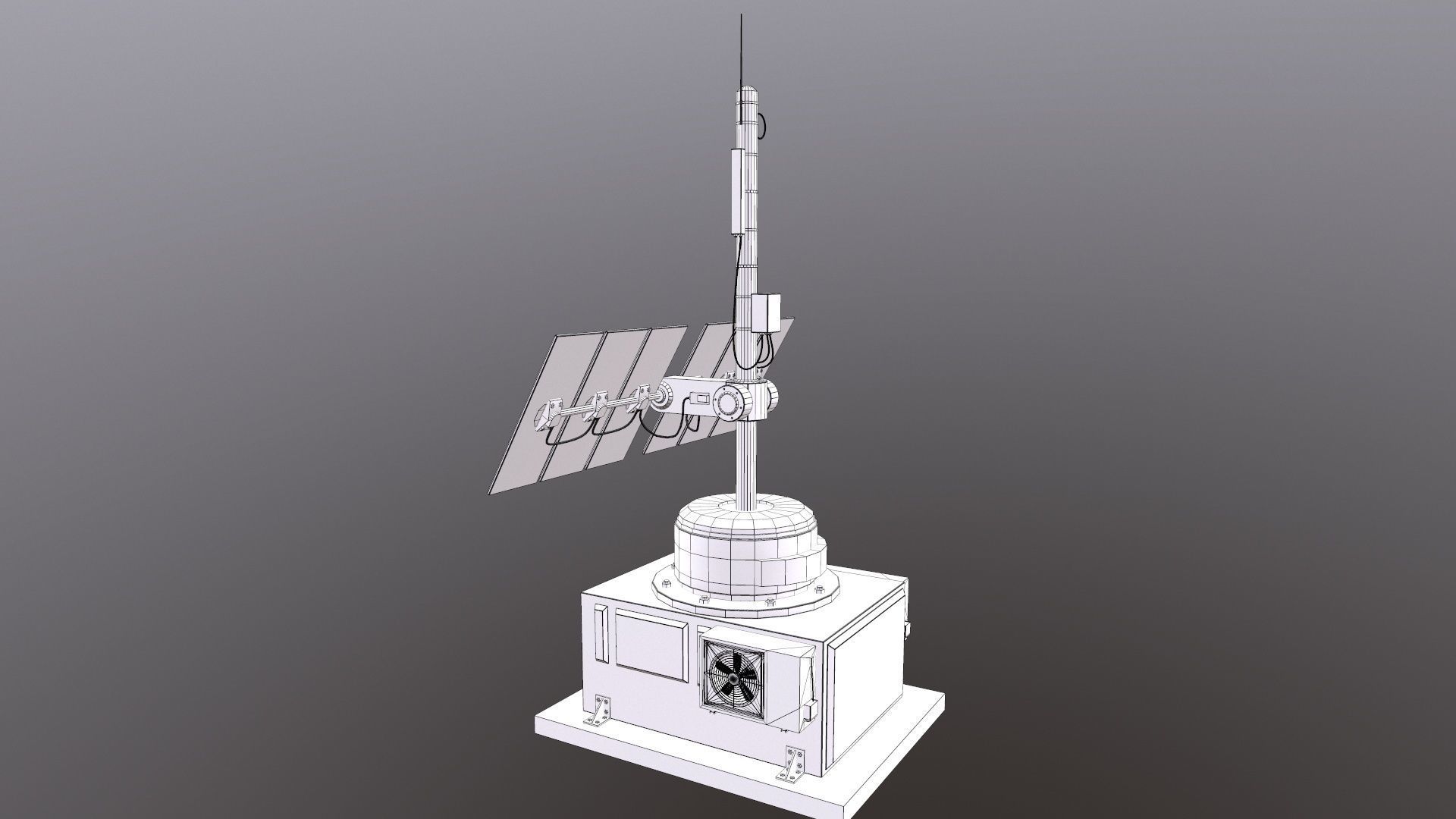 Solar Panel 3D Model Low-poly 3D model_34