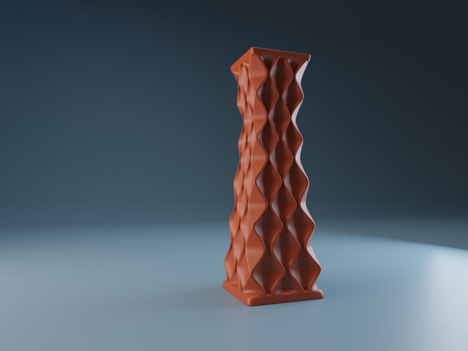 Vase math rhombus 3D print model_2