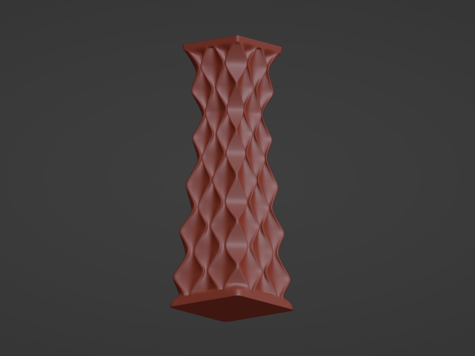 Vase math rhombus 3D print model_5