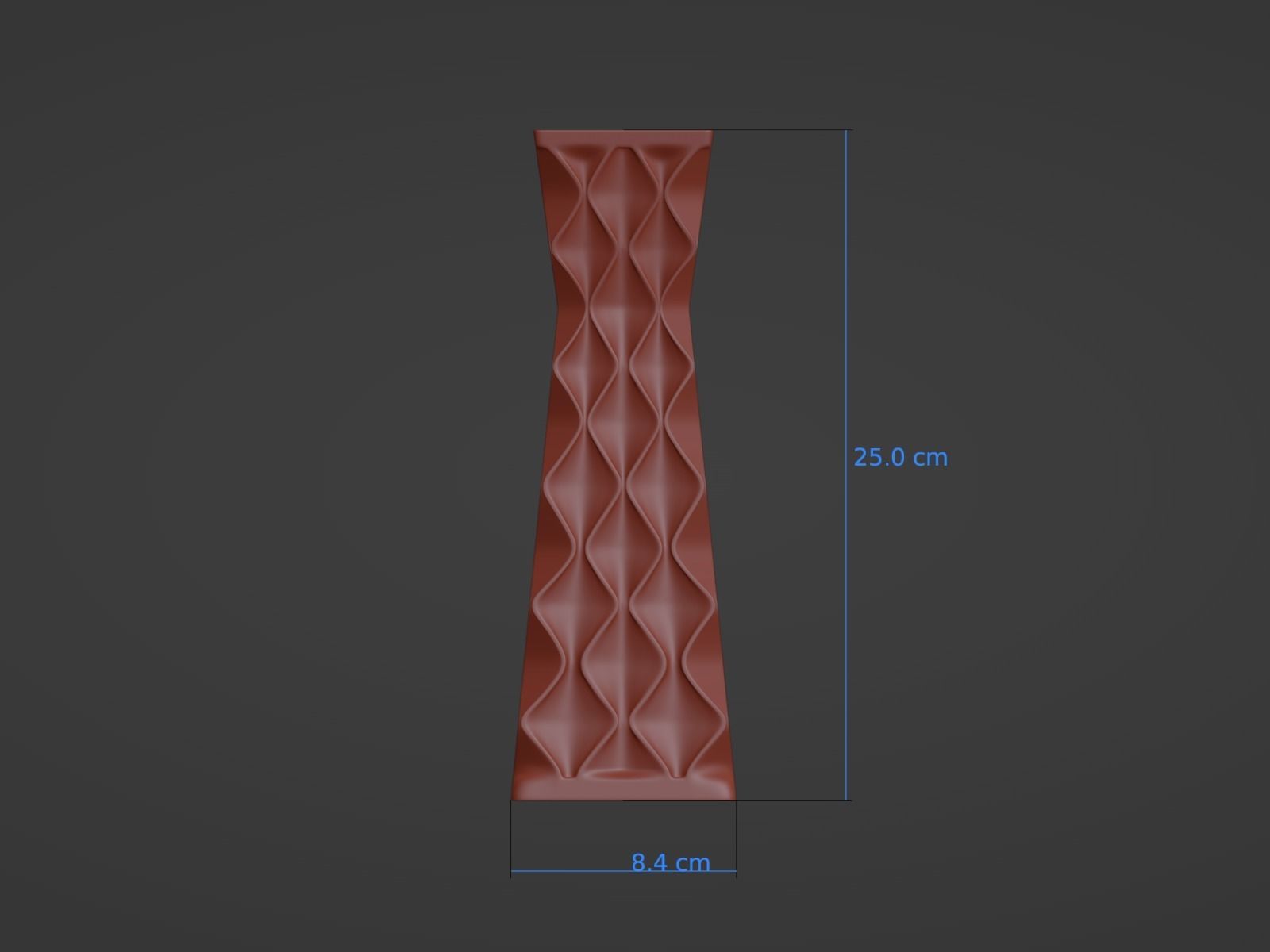 Vase math rhombus 3D print model_3