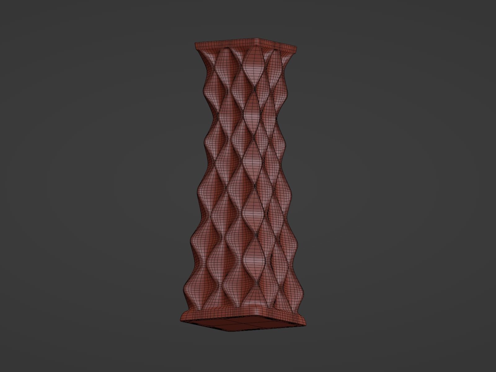 Vase math rhombus 3D print model_6