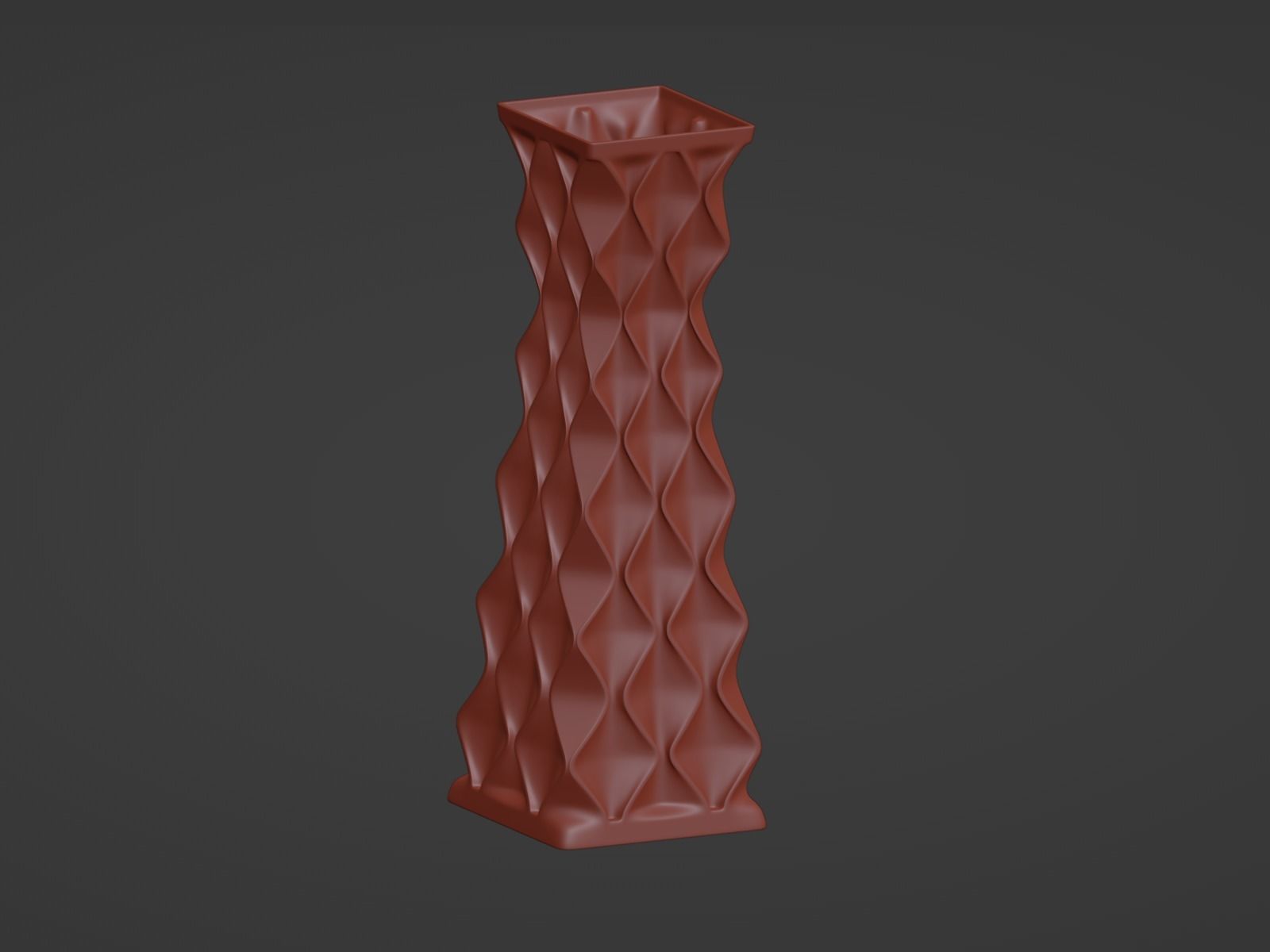 Vase math rhombus 3D print model_4