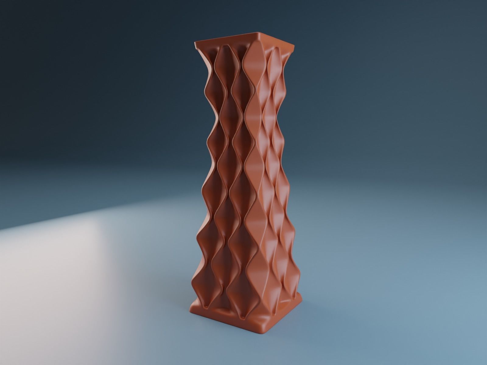 Vase math rhombus 3D print model_1