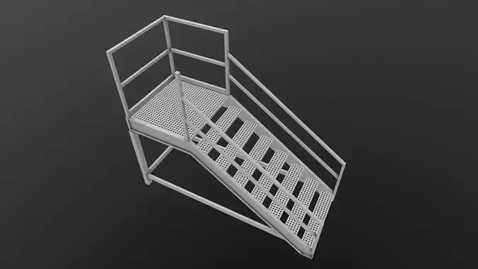 Stair 3d Model metal ladder 3D model