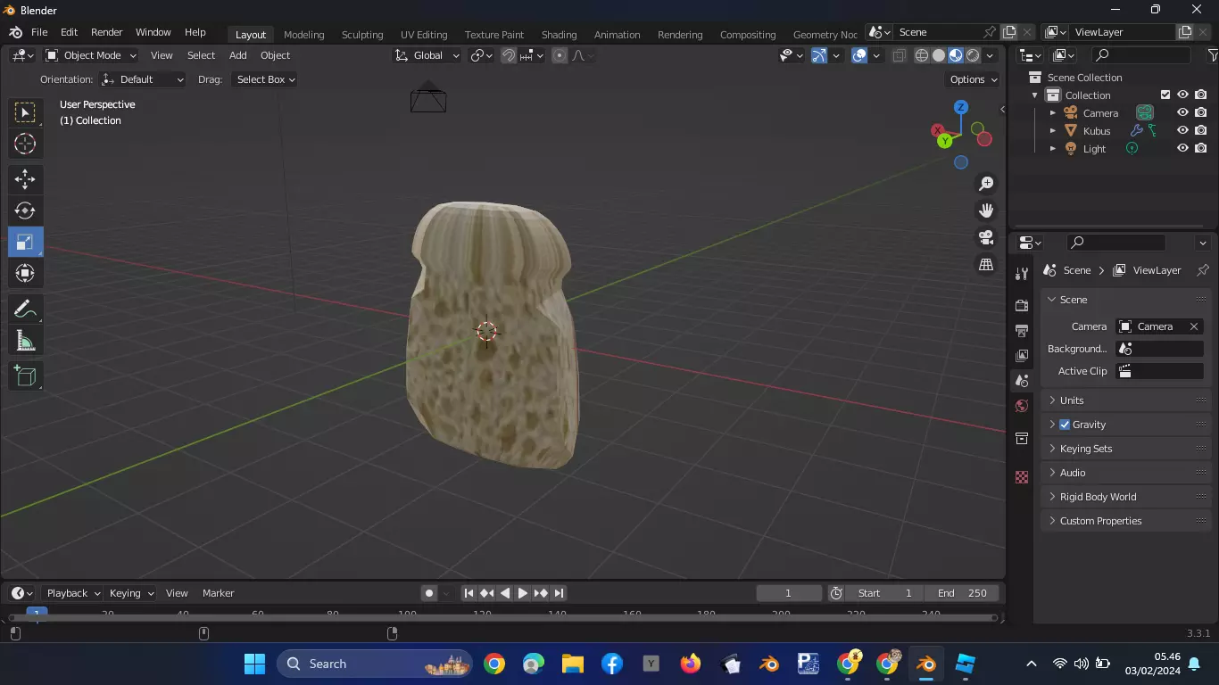 Bread Low-poly 3D model_0