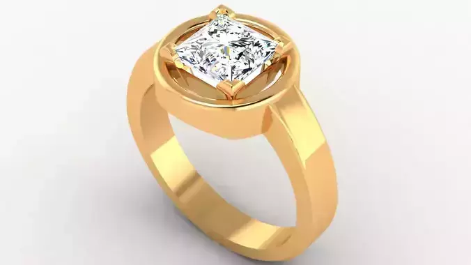 PRINCESS DIAMOND SOLITAIRE RING