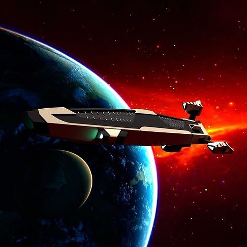 Scifi Spaceship 3D model rigged CGTrader