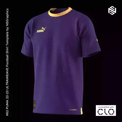 PUMA ULTRAWEAVE 22-23 Football Shirt for CLO3D-MarvelousDesigner