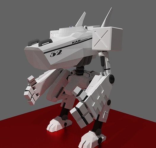 Mech-bot robot Free low-poly 3D model