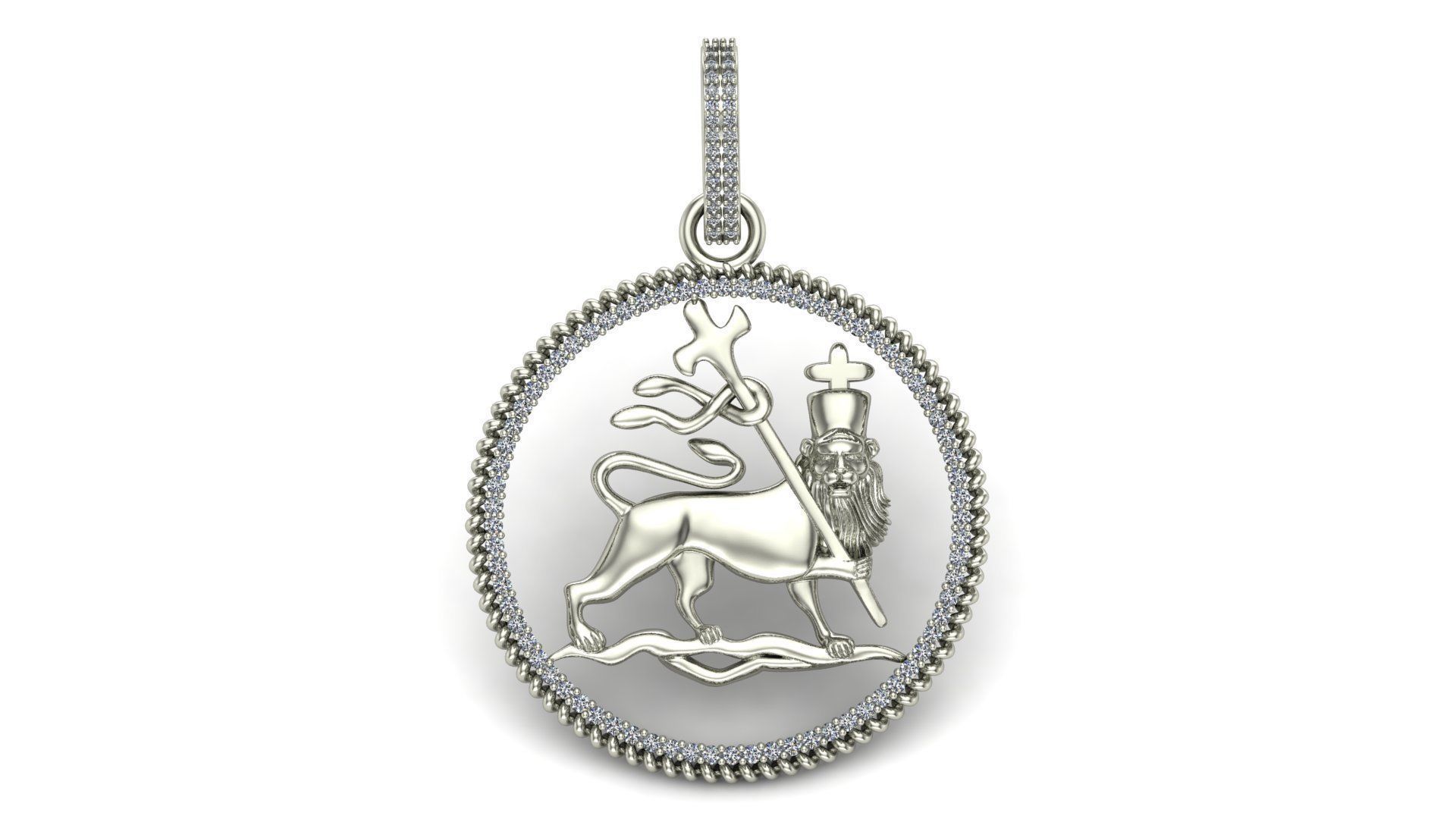 Lion Pendant 3D print model_1